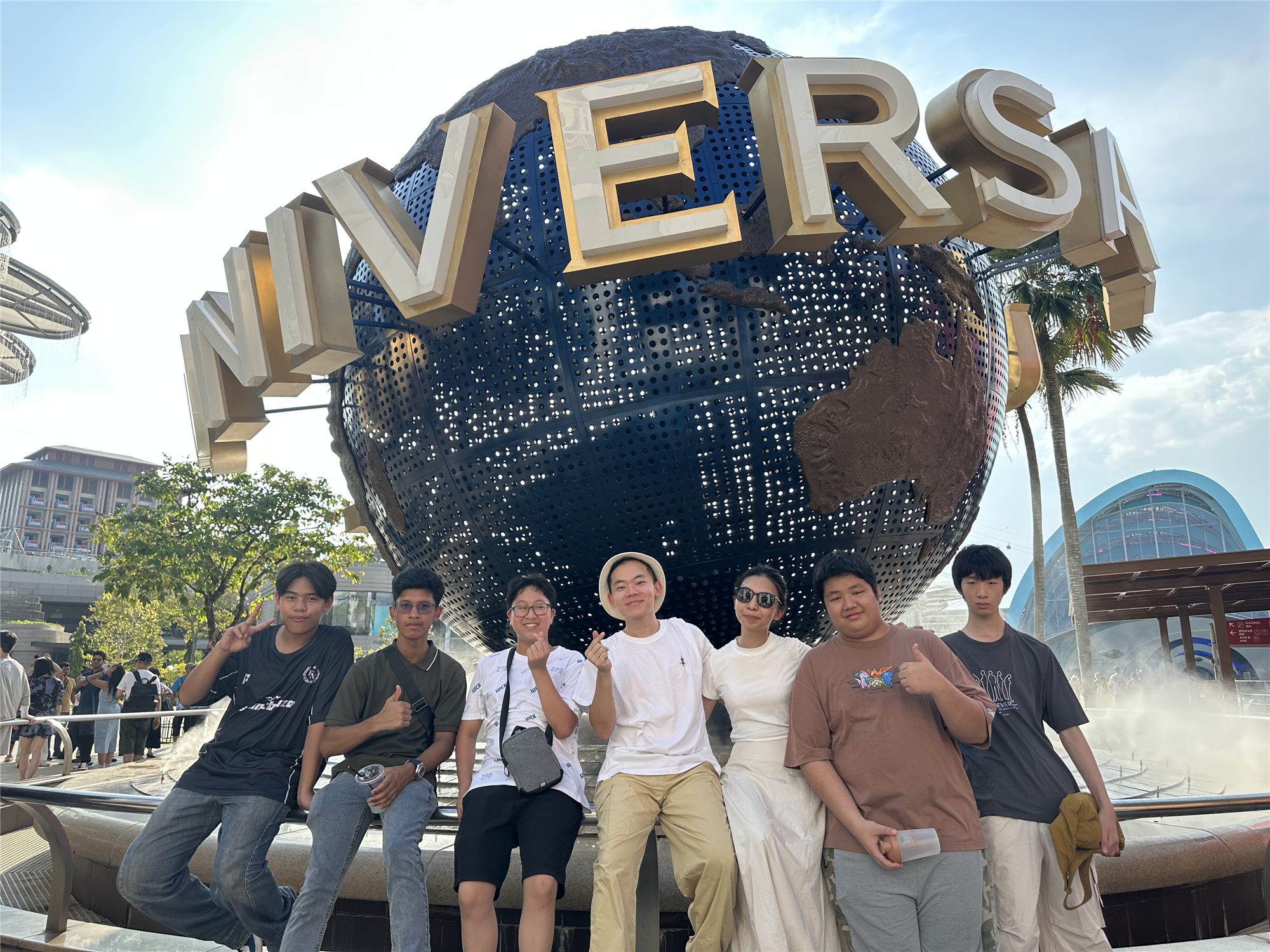 Harvest Academy boarders together on a weekend outing at Universal Studios